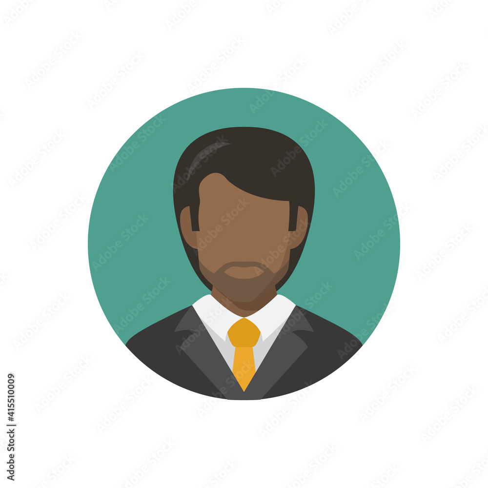 Black businessman avatar icon