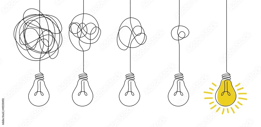 Foto Messy lines and bulb