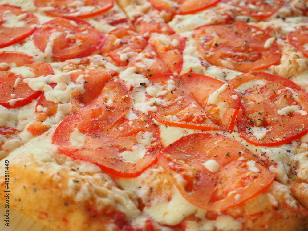 Appetizing pizza close up. Italian Cuisine Appetizing pizza close up. Italian Cuisine