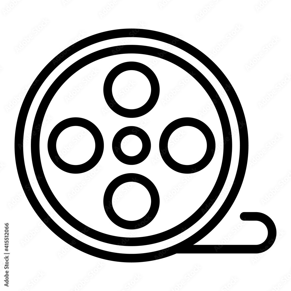 Project reel icon. Outline project reel vector icon for web design isolated on white background Project reel icon. Outline project reel vector icon for web design isolated on white background