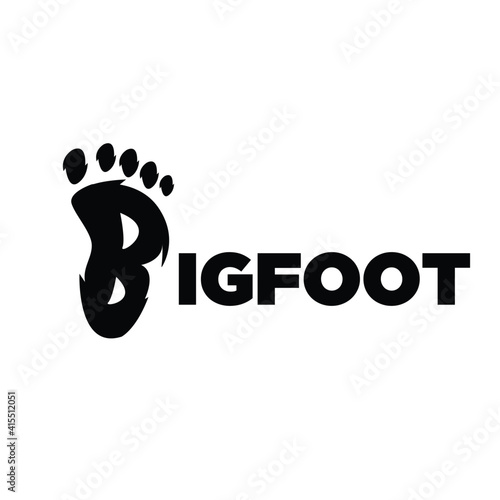 Big foot yeti logo icon design