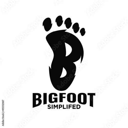Big foot yeti logo icon design