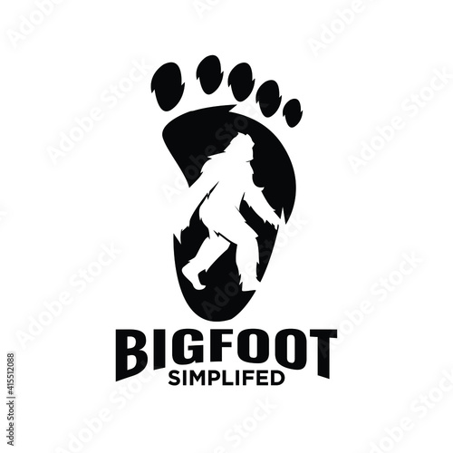Big foot yeti logo icon design
