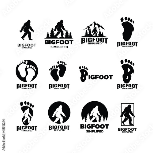Big foot yeti logo icon design