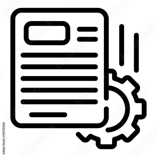 Project operational icon. Outline project operational vector icon for web design isolated on white background