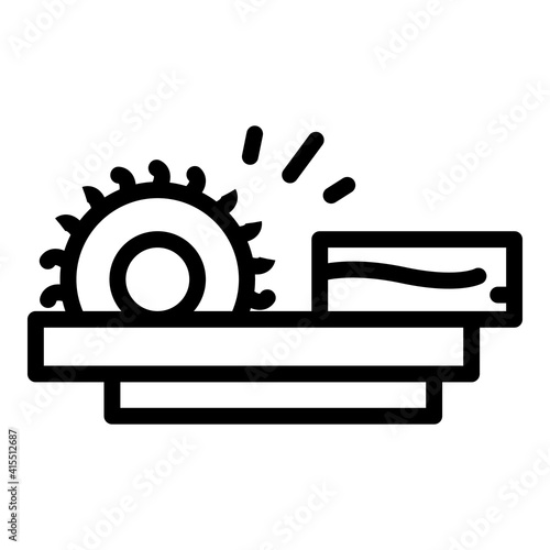 Paper production wood icon. Outline paper production wood vector icon for web design isolated on white background