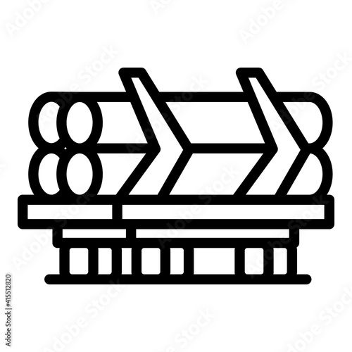 Wood pulps icon. Outline wood pulps vector icon for web design isolated on white background