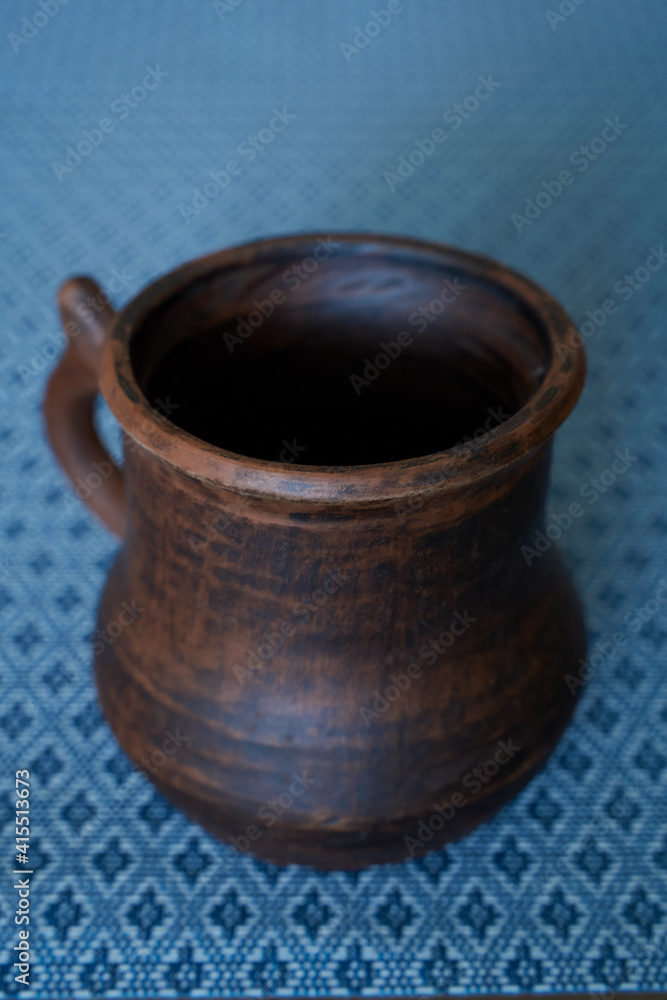 Ceramics, ceramic product mug with your own hands, made on a potter's wheel Ceramics, ceramic product mug with your own hands, made on a potter's wheel