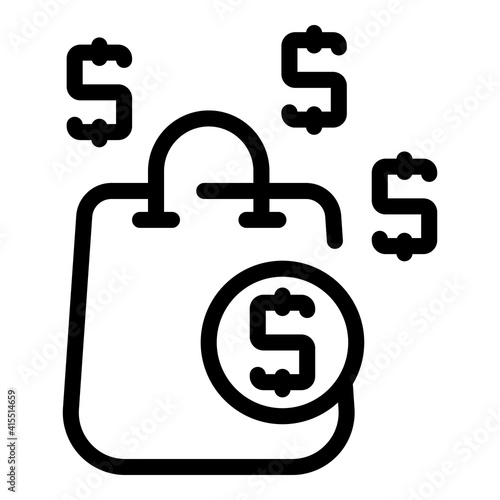 Financial product part icon. Outline financial product part vector icon for web design isolated on white background