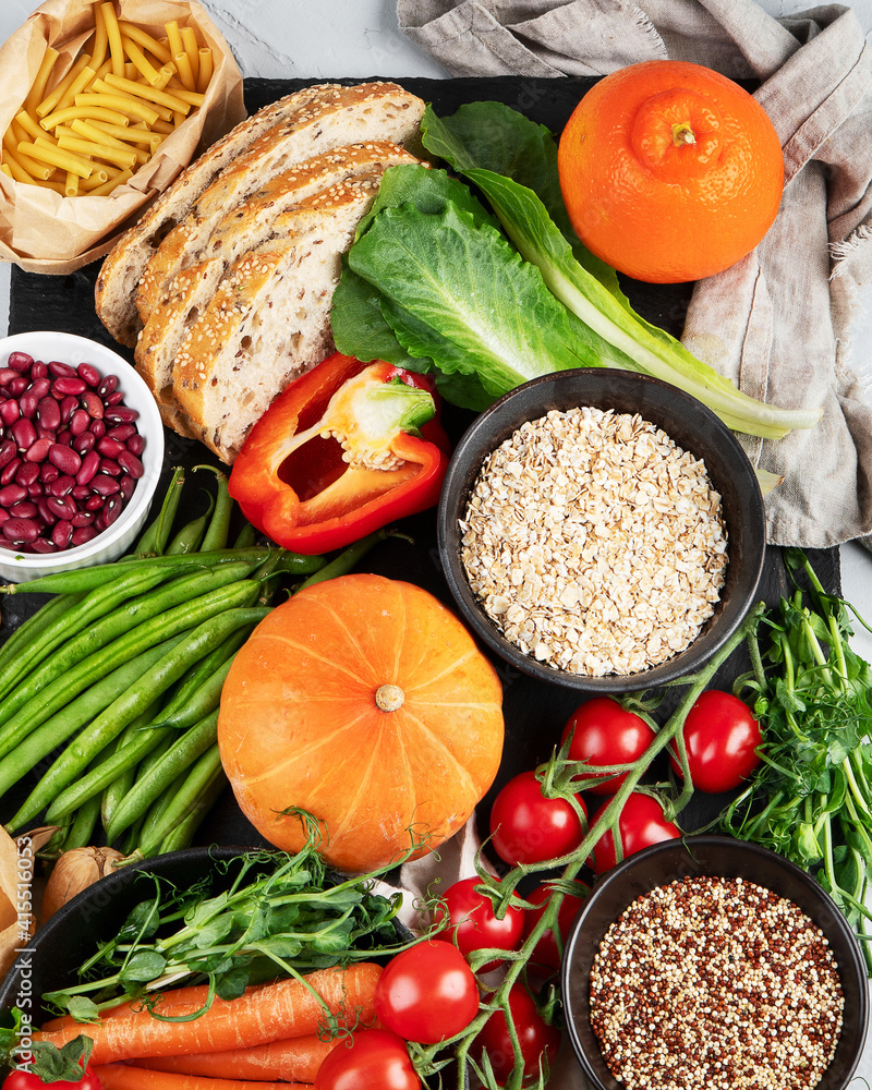 High Fiber Foods., Healthy balanced dieting concept High Fiber Foods., Healthy balanced dieting concept