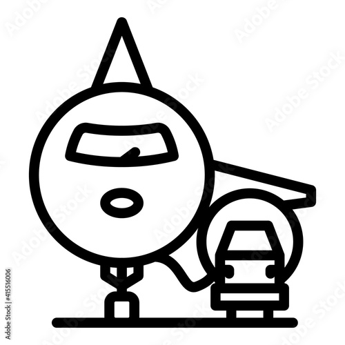 Airplane fuel icon. Outline airplane fuel vector icon for web design isolated on white background