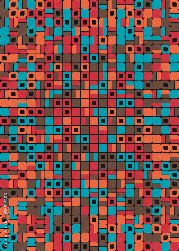 Fototapeta premium Abstract Geometric Pattern generative computational art illustration