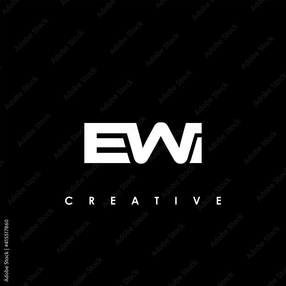 Fototapeta premium EWI Letter Initial Logo Design Template Vector Illustration