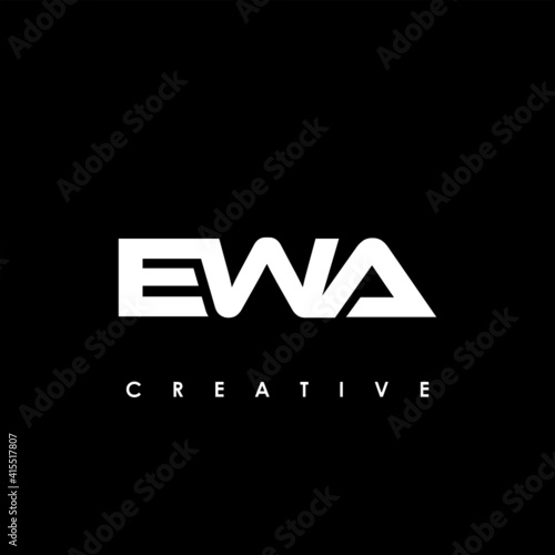 EWA Letter Initial Logo Design Template Vector Illustration