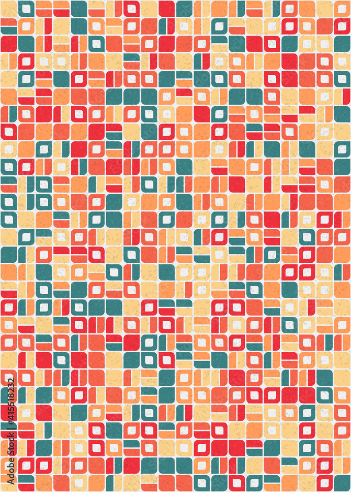 Fototapeta premium Abstract Geometric Pattern generative computational art illustration