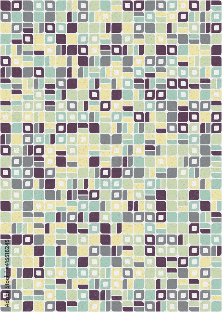 Fototapeta premium Abstract Geometric Pattern generative computational art illustration