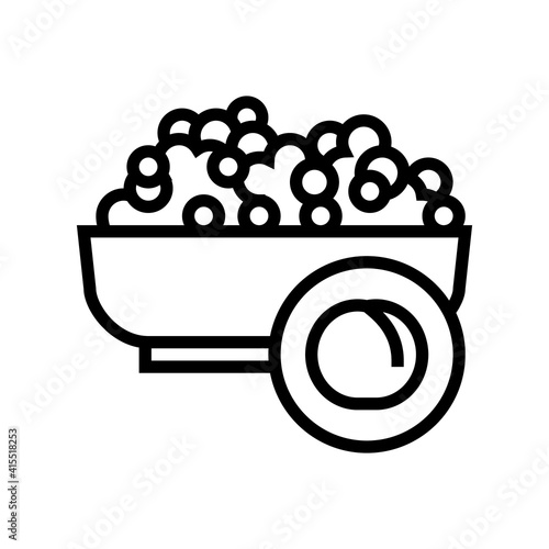 peas groat line icon vector. peas groat sign. isolated contour symbol black illustration