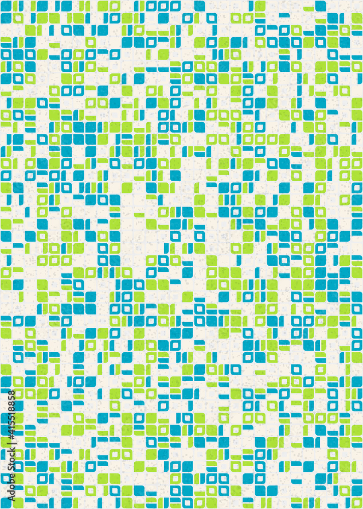 Fototapeta premium Abstract Geometric Pattern generative computational art illustration