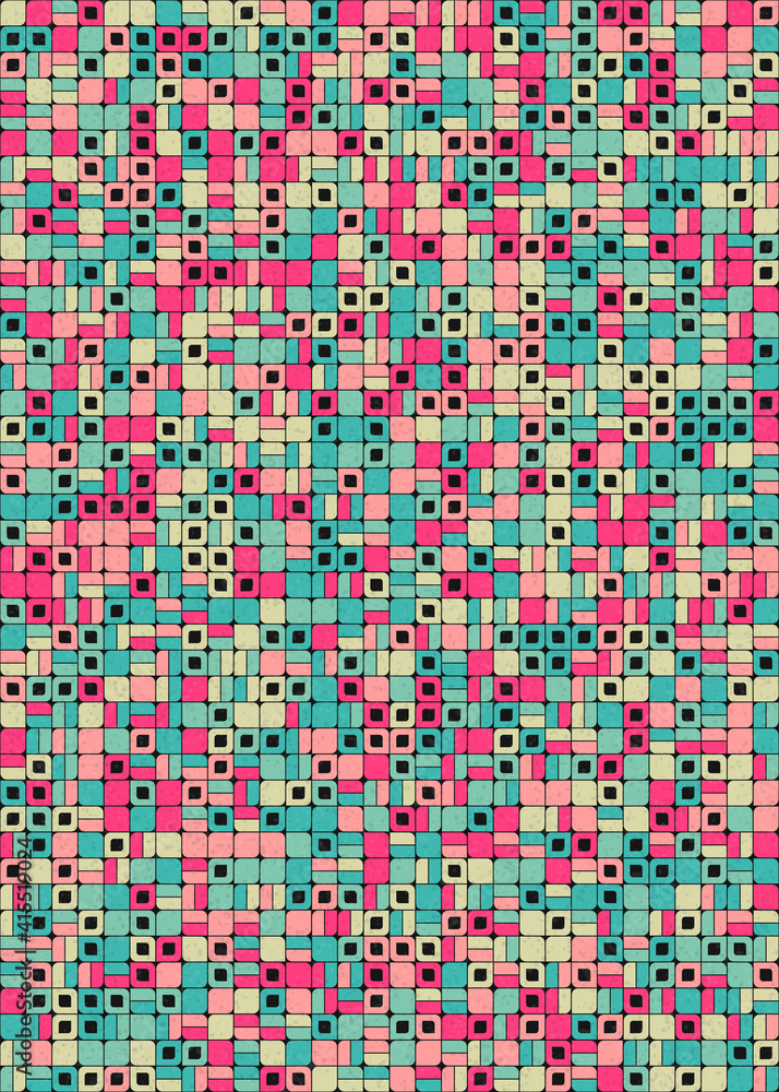 Fototapeta premium Abstract Geometric Pattern generative computational art illustration