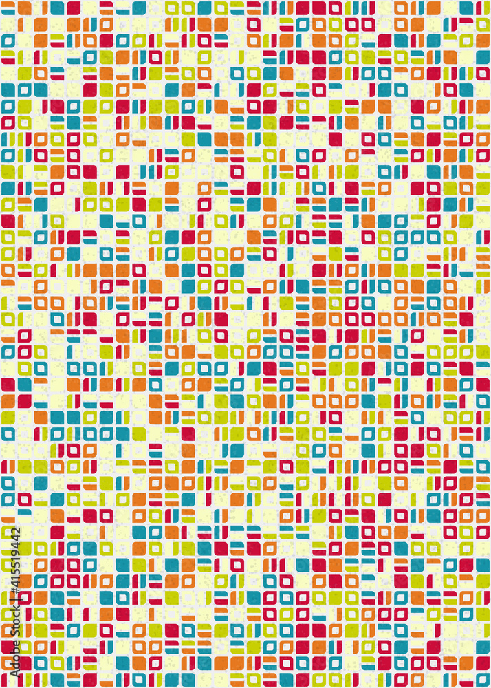 Fototapeta premium Abstract Geometric Pattern generative computational art illustration