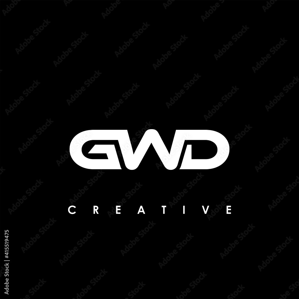 GWD Letter Initial Logo Design Template Vector Illustration