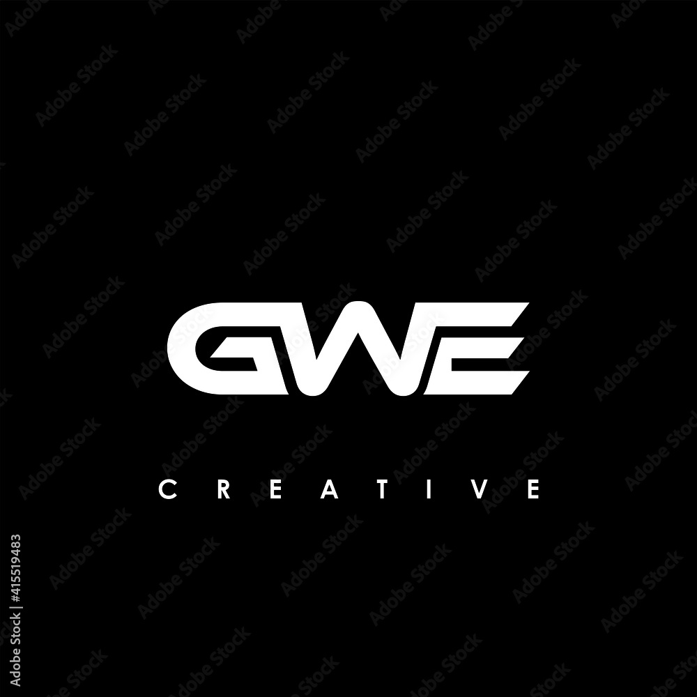 GWE Letter Initial Logo Design Template Vector Illustration