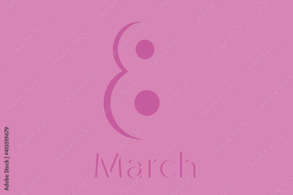a spring festival 8 march women's day on pink background