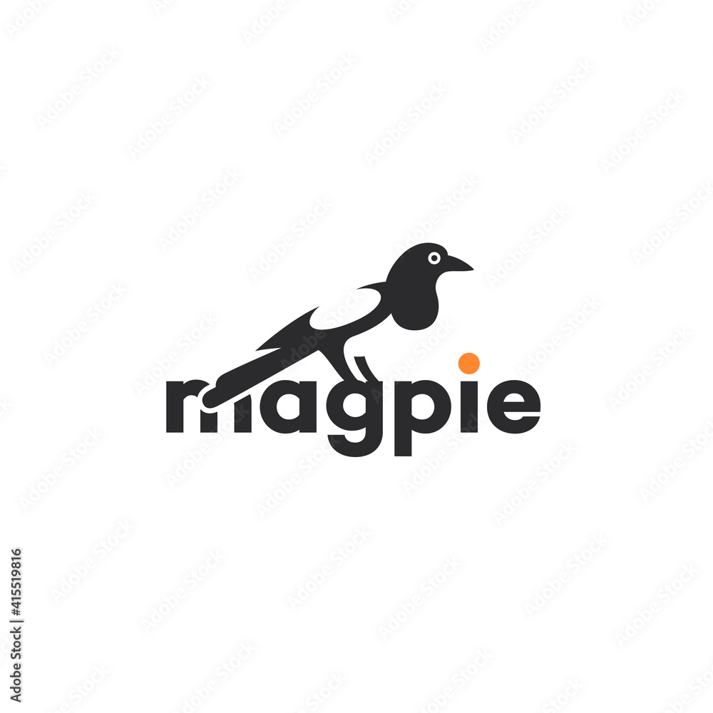 Obraz premium Magpie logo