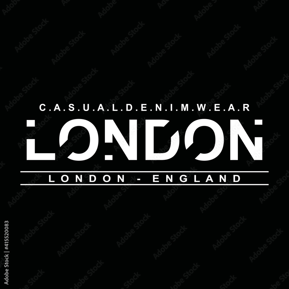 london urban clothing typography design