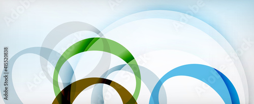 Ring geometric shapes, o letter repetition wallpaper. Abstract background for business or technology presentations, internet posters or web brochure covers