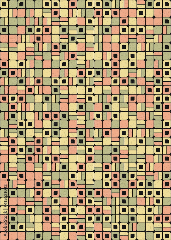 Fototapeta premium Abstract Geometric Pattern generative computational art illustration