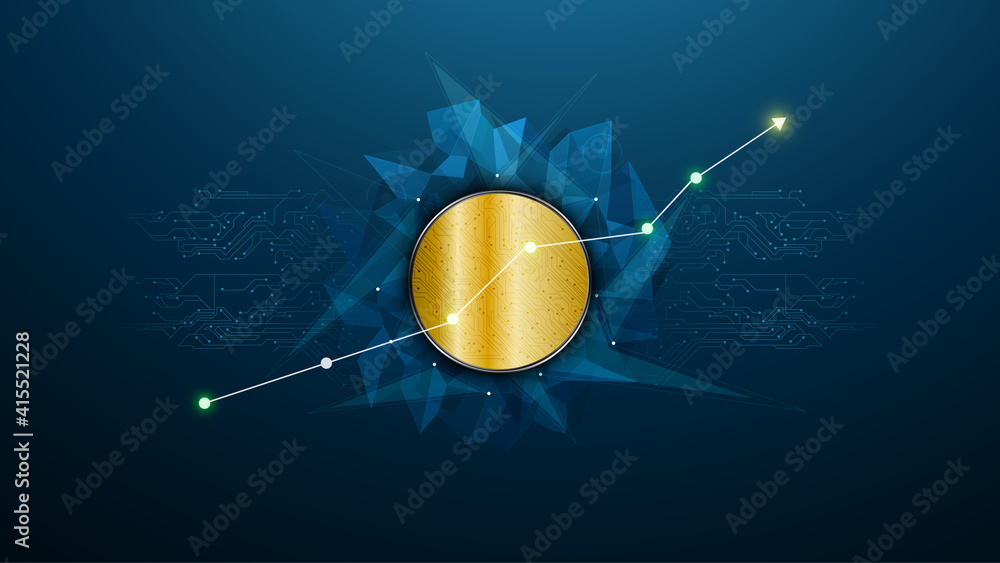 abstract cryptocurrency innovation tech futuristic concept design background  eps 10 vector - obrazy, fototapety, plakaty 