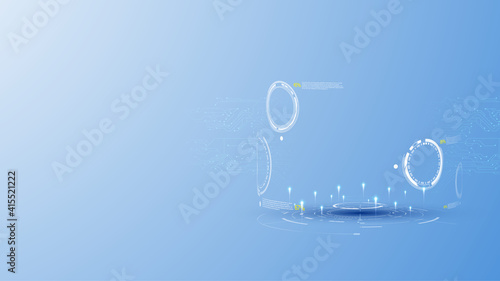 abstract sci fi hud technology concept design background backdrop template eps 10 vector