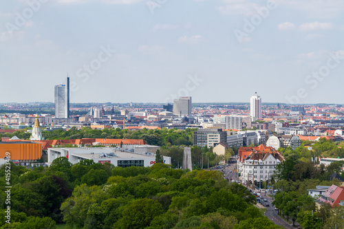 Blick   ber die Stadt Leipzig