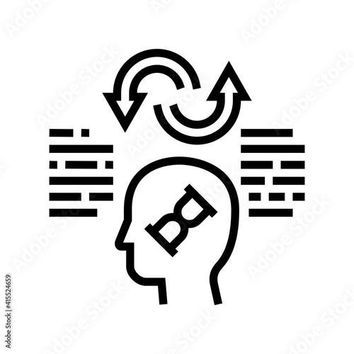 comparative philosophy line icon vector. comparative philosophy sign. isolated contour symbol black illustration