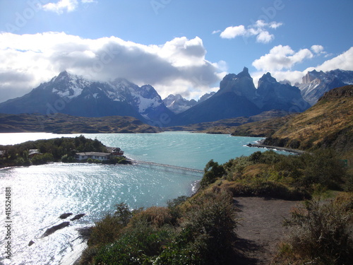 Lago Pehoe en Parque nacional Torres del Paine, Chile