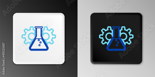 Line Bioengineering icon isolated on grey background. Element of genetics and bioengineering icon. Biology, molecule, chemical icon. Colorful outline concept. Vector.