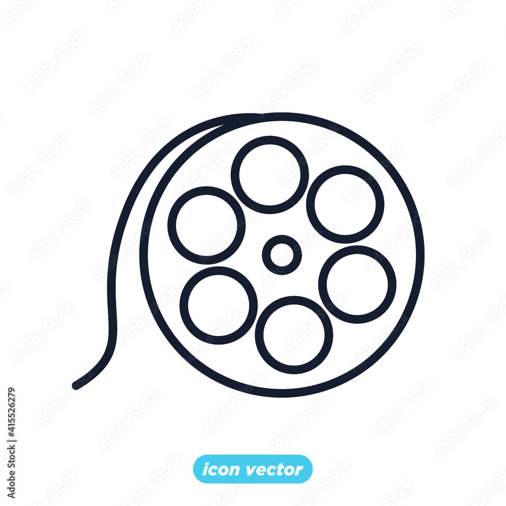film roll icon. Entertainment symbol template for graphic and web design collection logo vector illustration film roll icon. Entertainment symbol template for graphic and web design collection logo vector illustration