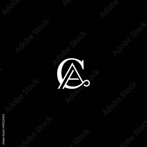 Vector icon CA/AC initial monogram logo