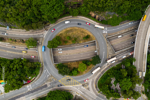 Top down view of the roundabout