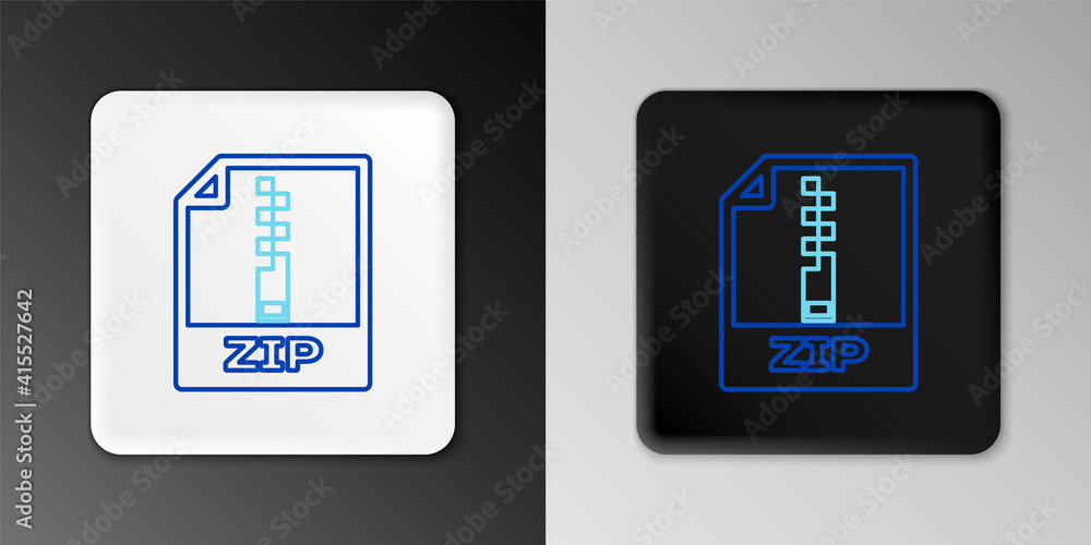Line ZIP file document. Download zip button icon isolated on grey background. ZIP file symbol. Colorful outline concept. Vector. Line ZIP file document. Download zip button icon isolated on grey background. ZIP file symbol. Colorful outline concept. Vector.