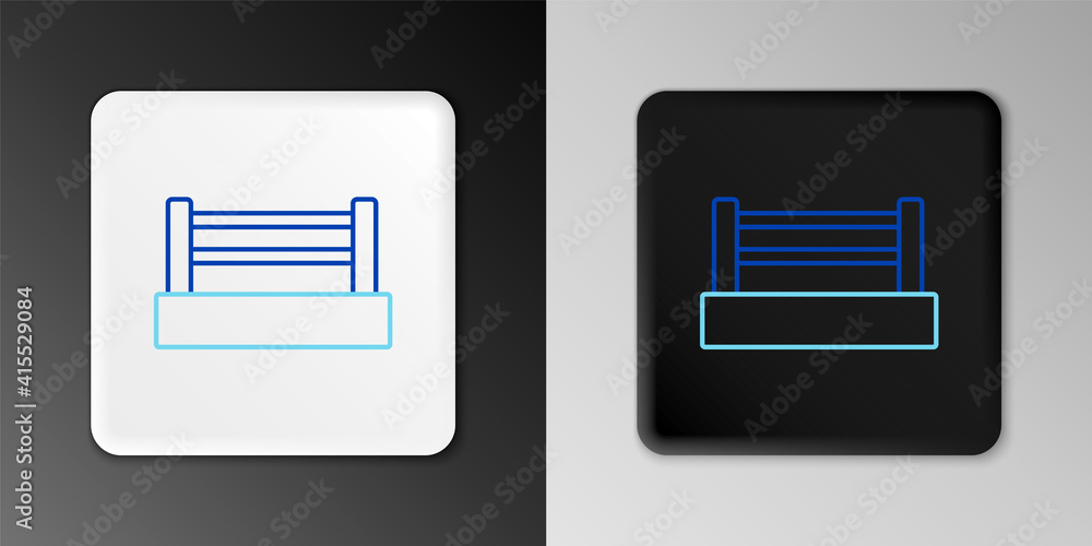 Line Boxing ring icon isolated on grey background. Colorful outline concept. Vector. Line Boxing ring icon isolated on grey background. Colorful outline concept. Vector.