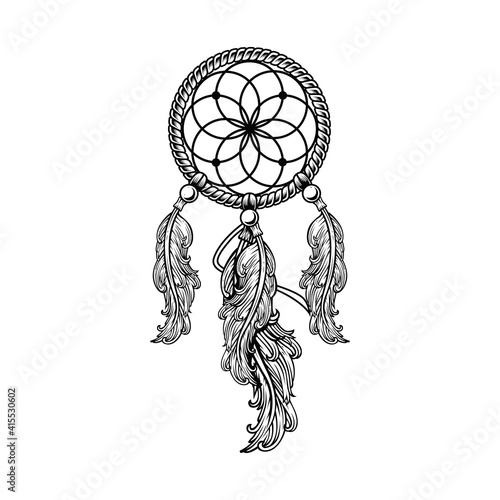 dream catcher vector illustration