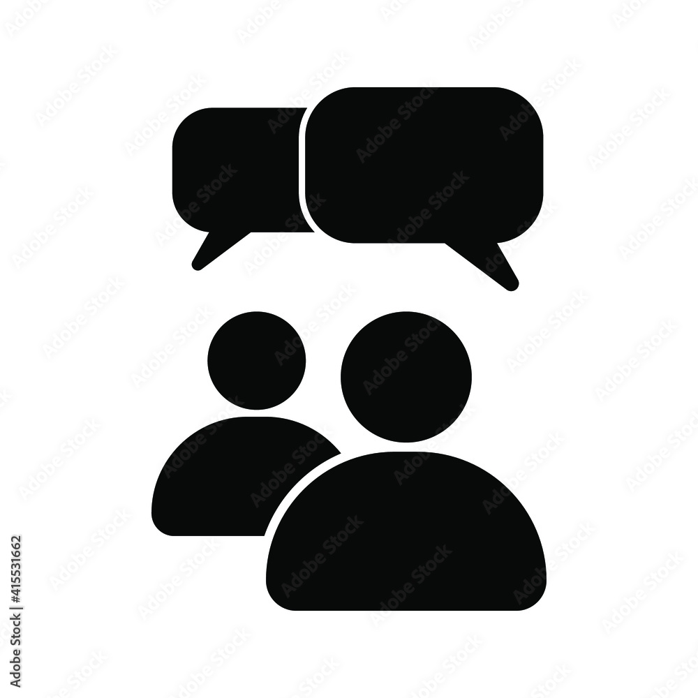 chat speak talk icon for flat design website, or application chat speak talk icon for flat design website, or application
