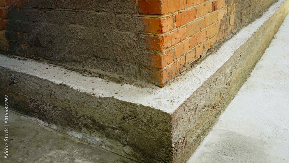 Strengthening foundation of the old house for wall insulation with foam