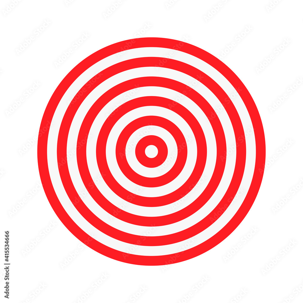 Red and light gray circles similar to the target isolated on a white background. For printing on fabric, cups, notebooks. Element for websites, design. Vector graphics. Red and light gray circles similar to the target isolated on a white background. For printing on fabric, cups, notebooks. Element for websites, design. Vector graphics.