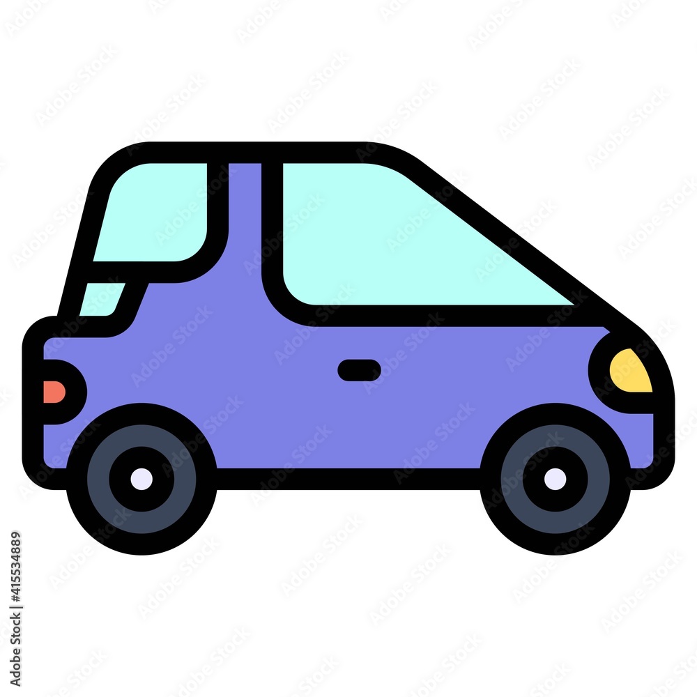 Microcar icon, transportation related vector