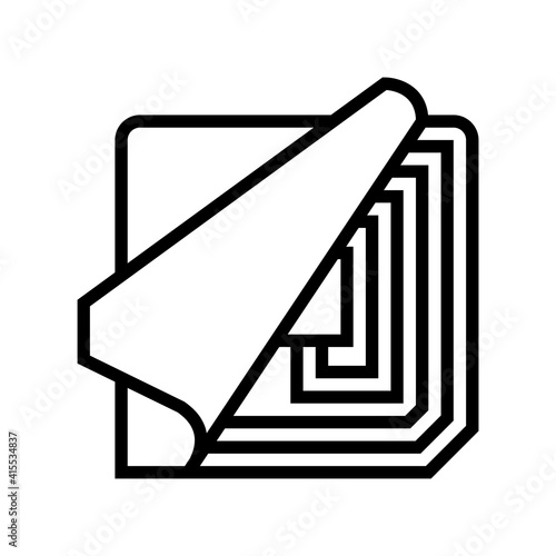 chip rfid copper wire component line icon vector. chip rfid copper wire component sign. isolated contour symbol black illustration