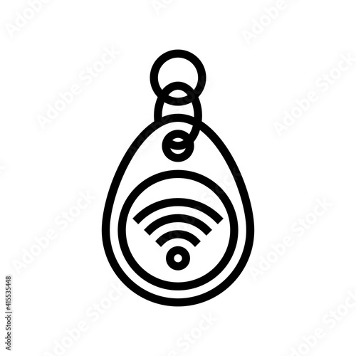 trinket rfid line icon vector. trinket rfid sign. isolated contour symbol black illustration