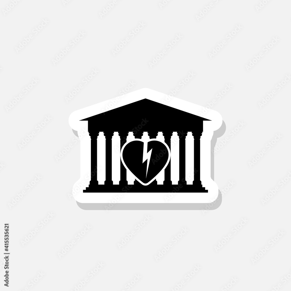 Divorce courthouse sticker icon Stock Illustration | Adobe Stock